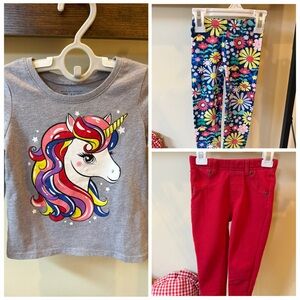 The Children's Place Garanimals Carters Long Sleeve Tee and Pants Bundle of 3